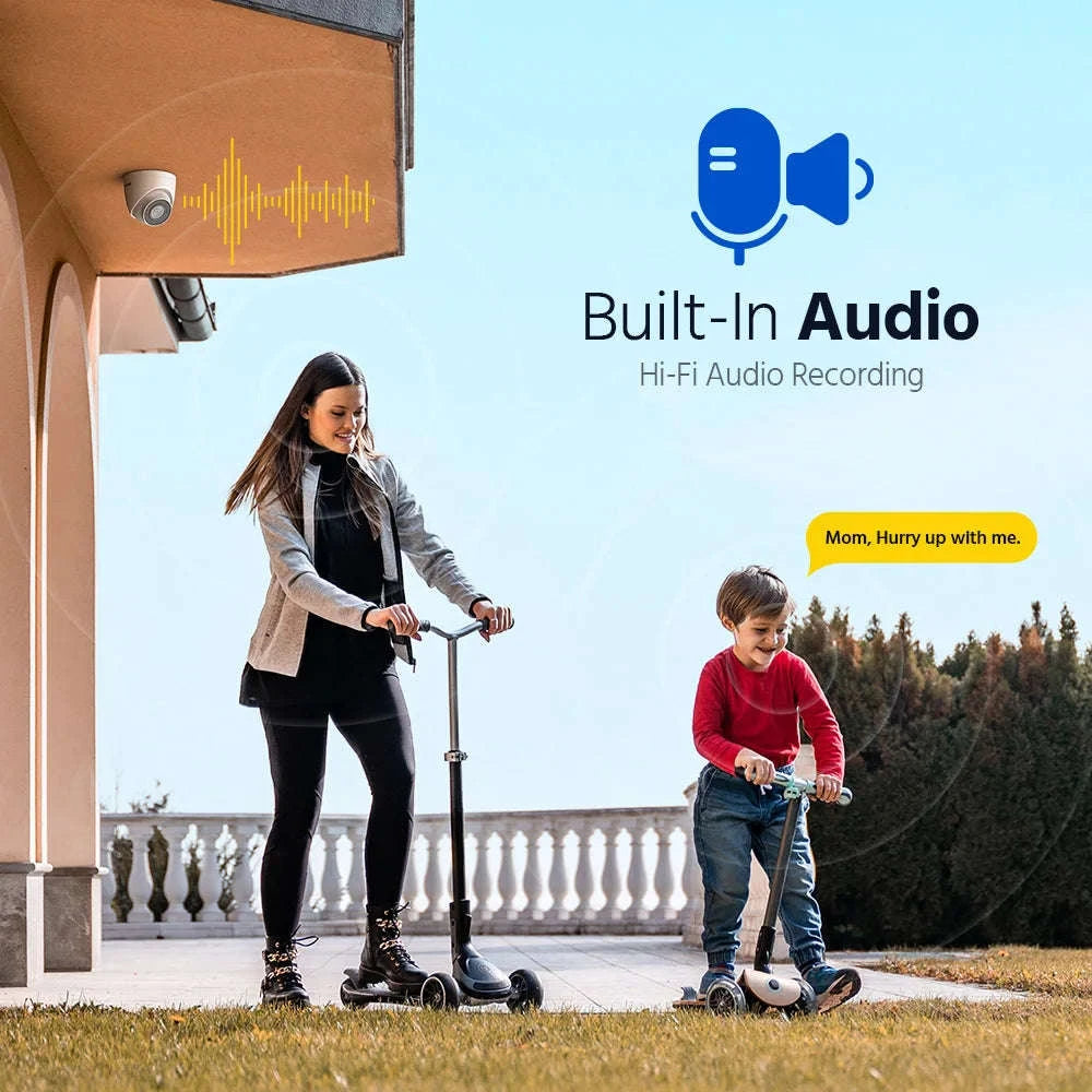 PoE Security Camera 5MP 8MP Outdoor Indoor with Audio-8MP Camera 4MM Lens / United Kingdom