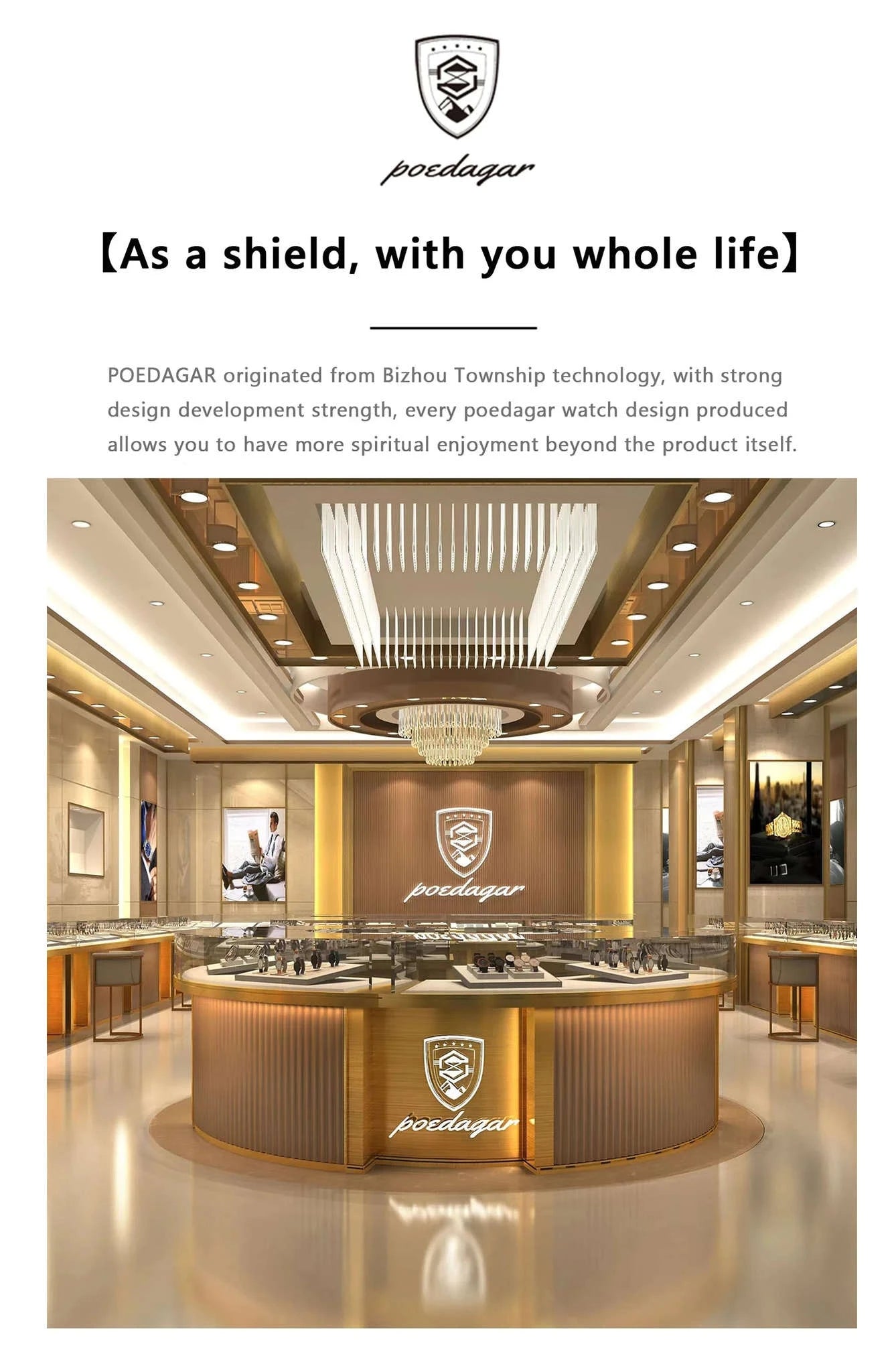 POEDAGAR Luxury Chronograph Watch for Men-960 Silver Blue