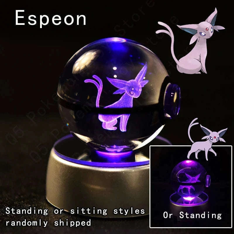 Pokemon Crystal Ball Night Light Lamp with Soft LED Glow-06 Umbreon