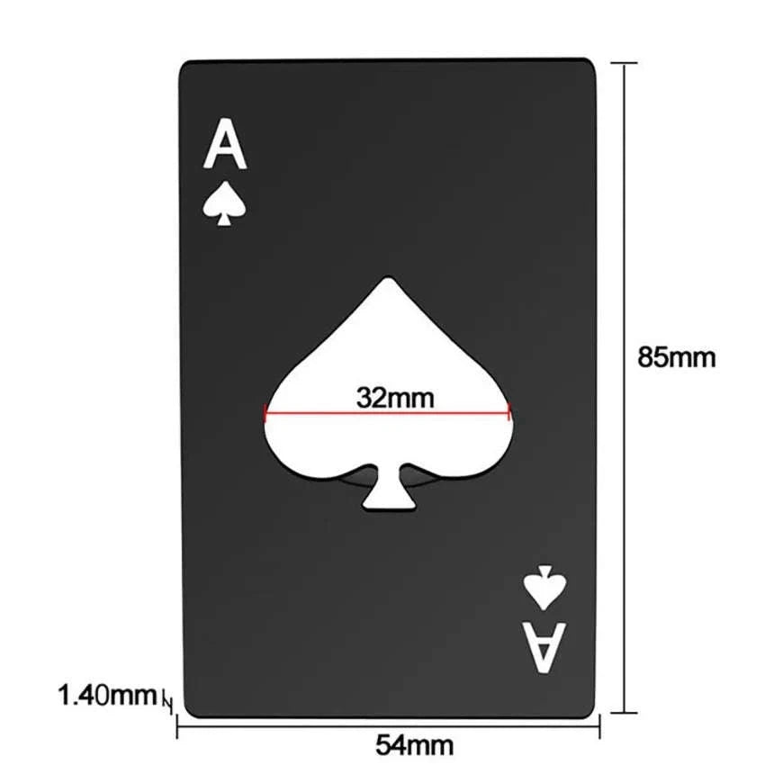 Poker Card Bottle Opener – Slim Wallet Size Metal Opener-Silver