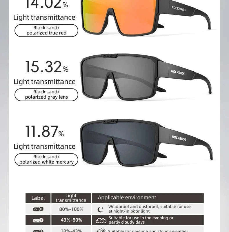 Polarized Cycling Sunglasses with Myopia Frame TR90 Sport Goggles-SP348