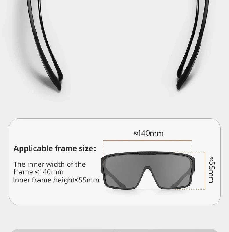 Polarized Cycling Sunglasses with Myopia Frame TR90 Sport Goggles-SP348
