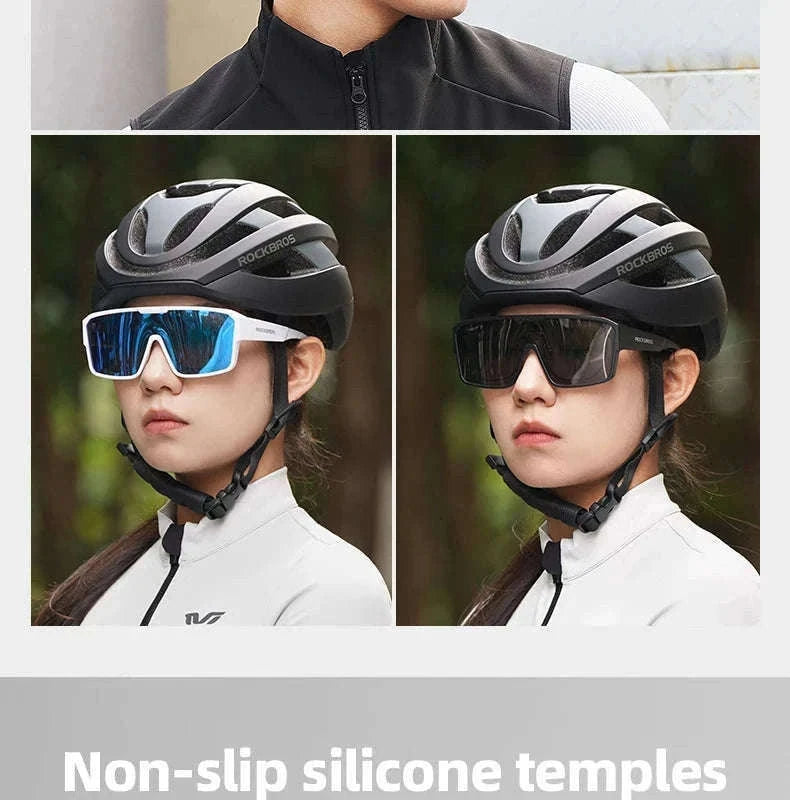 Polarized Cycling Sunglasses with Myopia Frame TR90 Sport Goggles-SP348