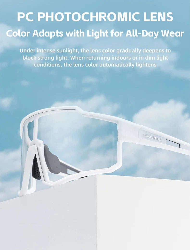 Polarized Cycling Sunglasses with TR90 Frame for Clear Outdoor Vision-SP316-4 Photochromic