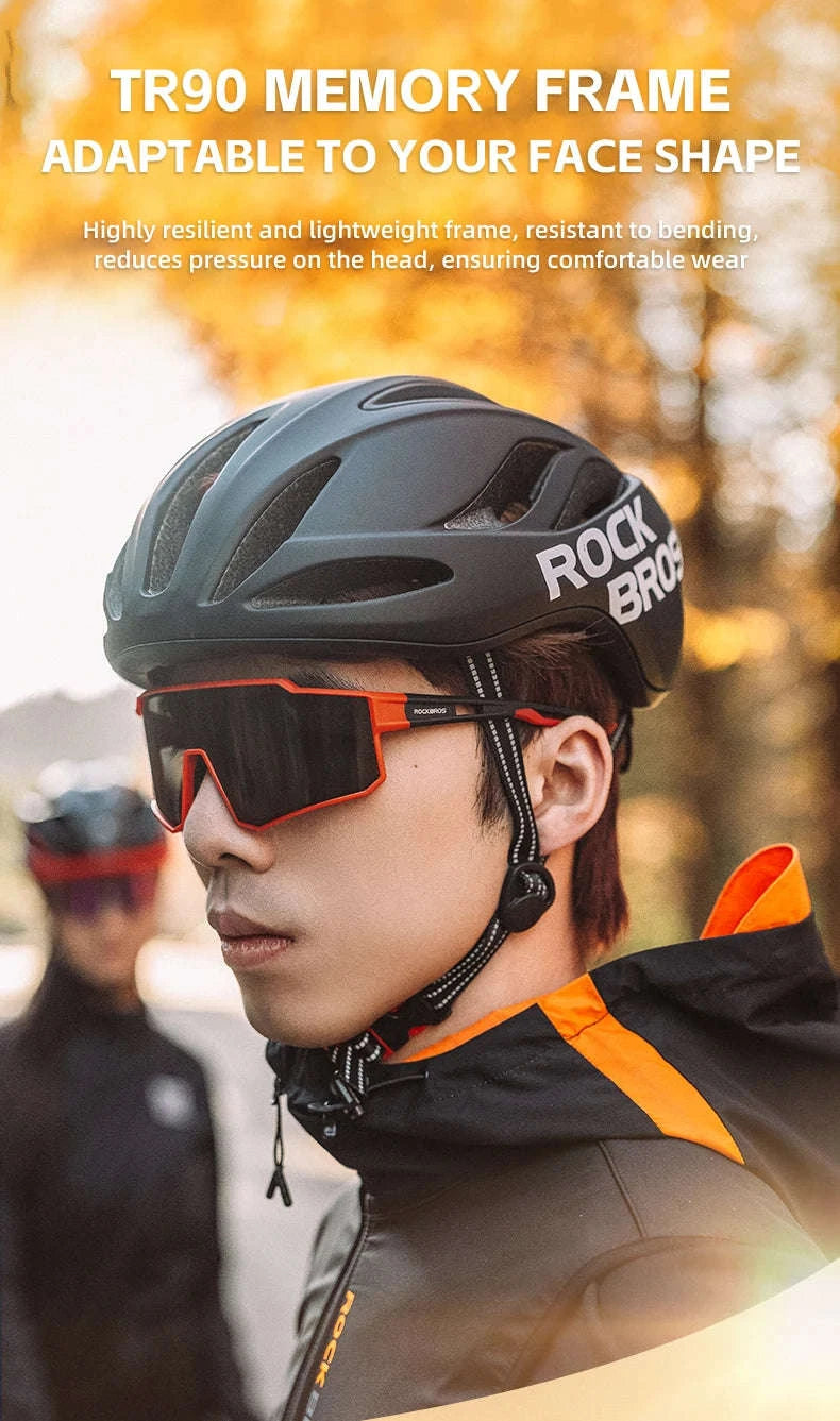 Polarized Cycling Sunglasses with TR90 Frame for Clear Outdoor Vision-SP316-4 Photochromic
