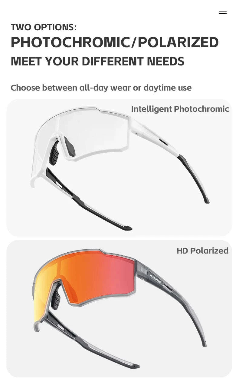 Polarized Cycling Sunglasses with TR90 Frame for Clear Outdoor Vision-SP316-4 Photochromic