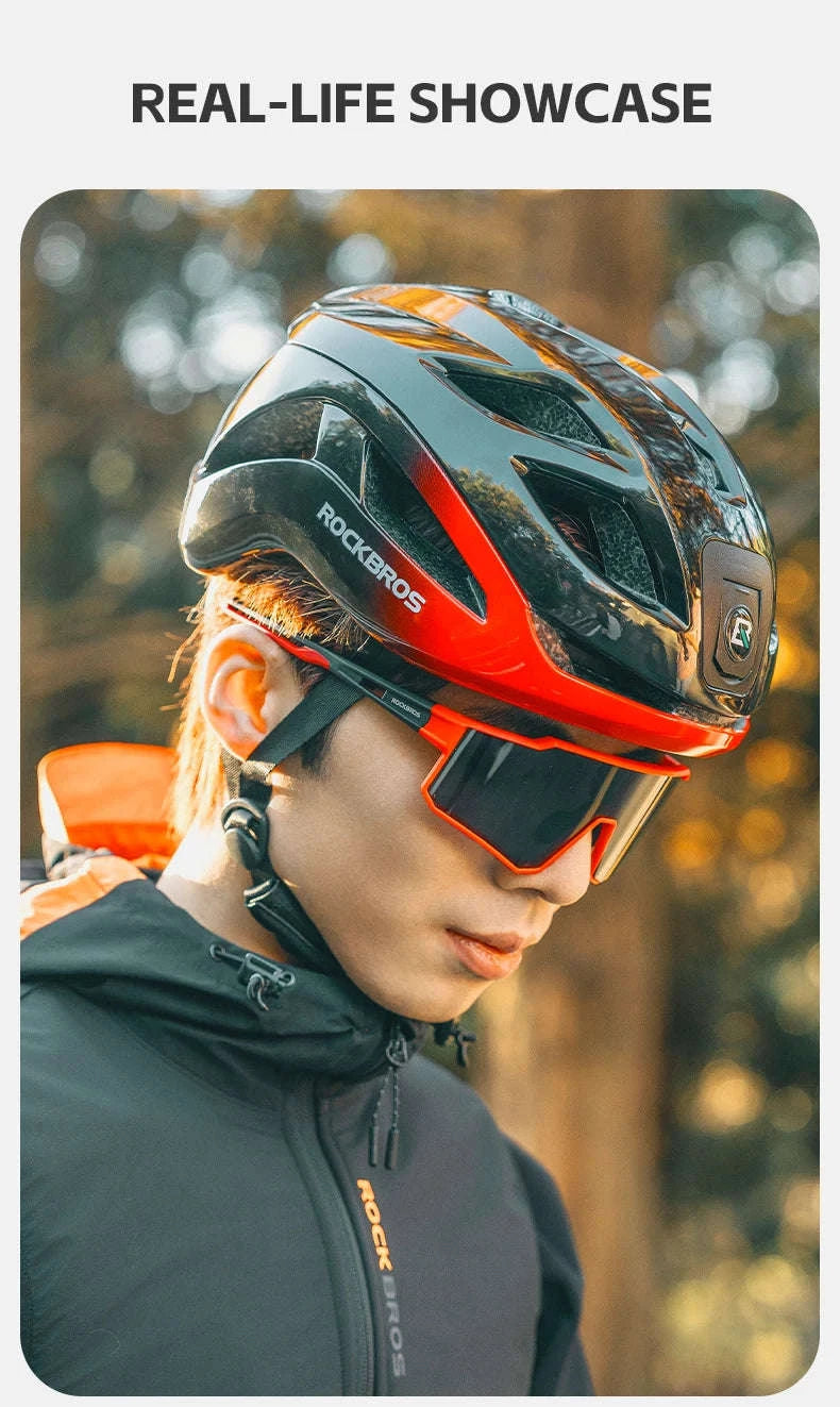 Polarized Cycling Sunglasses with TR90 Frame for Clear Outdoor Vision-SP316-4 Photochromic