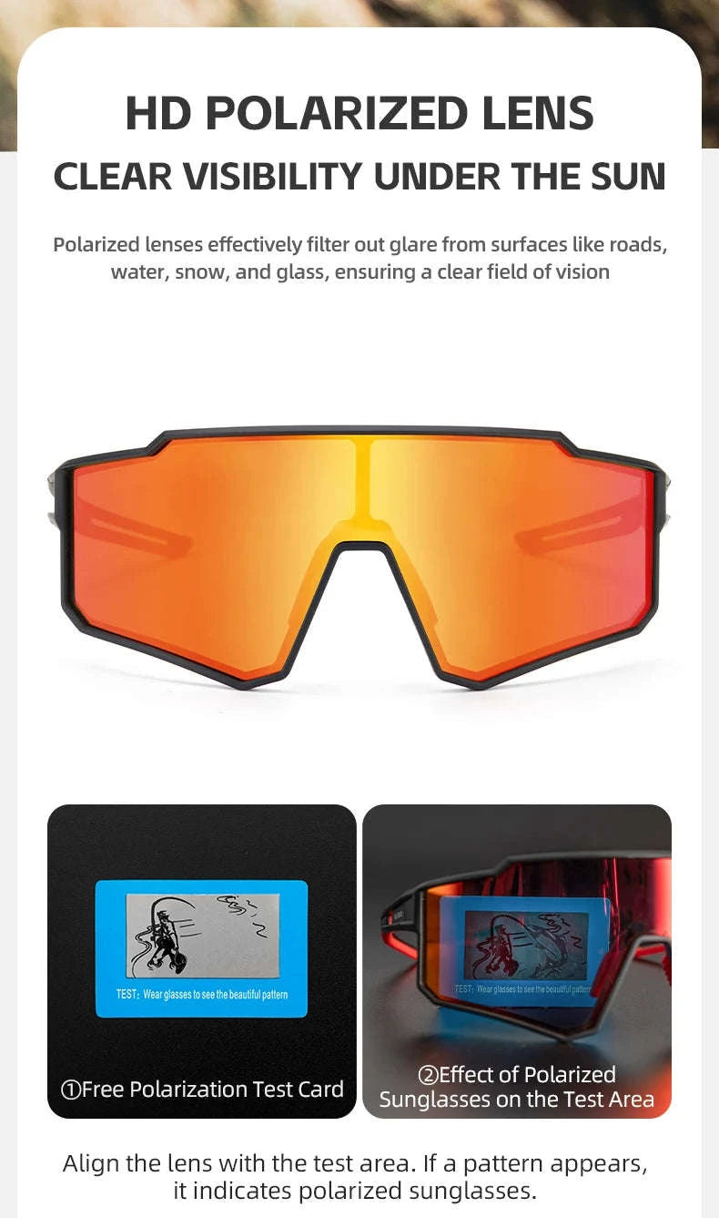 Polarized Cycling Sunglasses with TR90 Frame for Clear Outdoor Vision-SP316-4 Photochromic