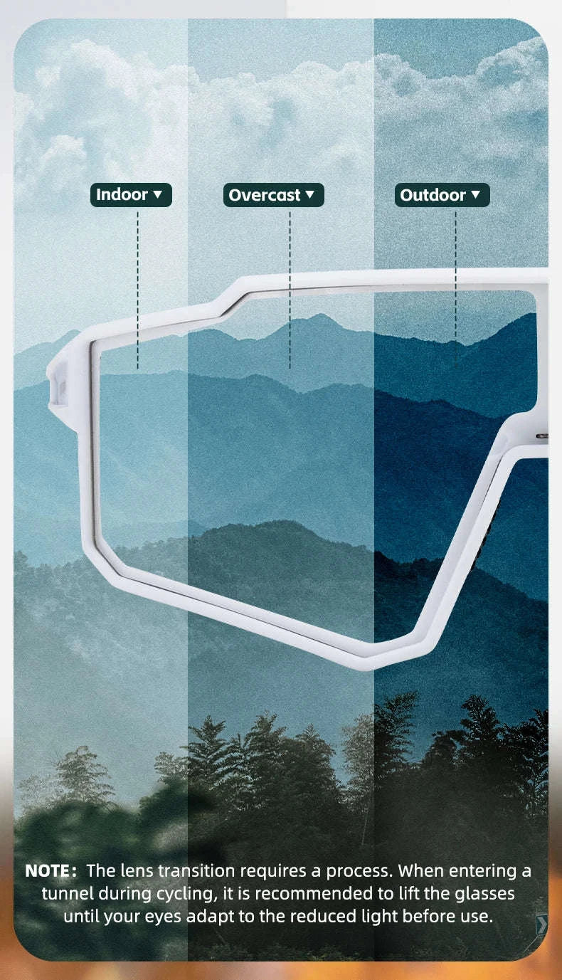 Polarized Cycling Sunglasses with TR90 Frame for Clear Outdoor Vision-SP316-4 Photochromic