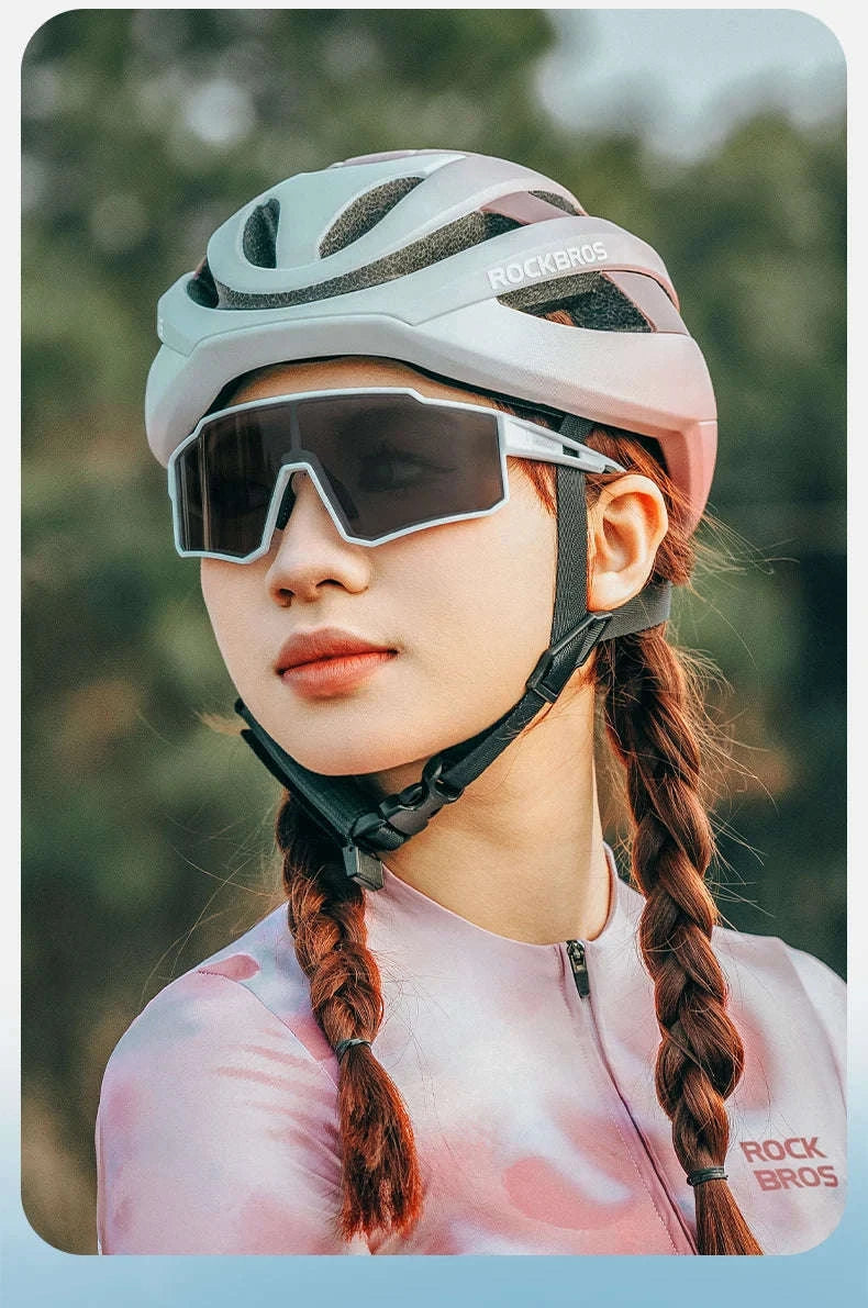 Polarized Cycling Sunglasses with TR90 Frame for Clear Outdoor Vision-SP316-4 Photochromic