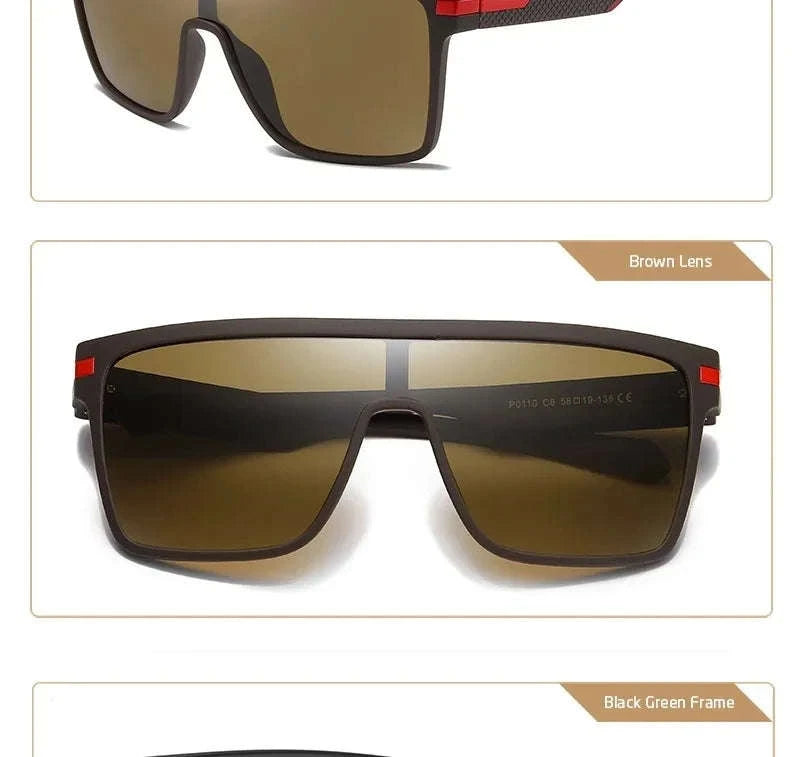 Polarized Oversized Square Sunglasses for Men and Women-C25 Silver / Other