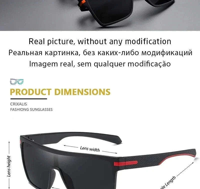 Polarized Oversized Square Sunglasses for Men and Women-C25 Silver / Other