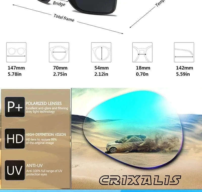 Polarized Oversized Square Sunglasses for Men and Women-C25 Silver / Other