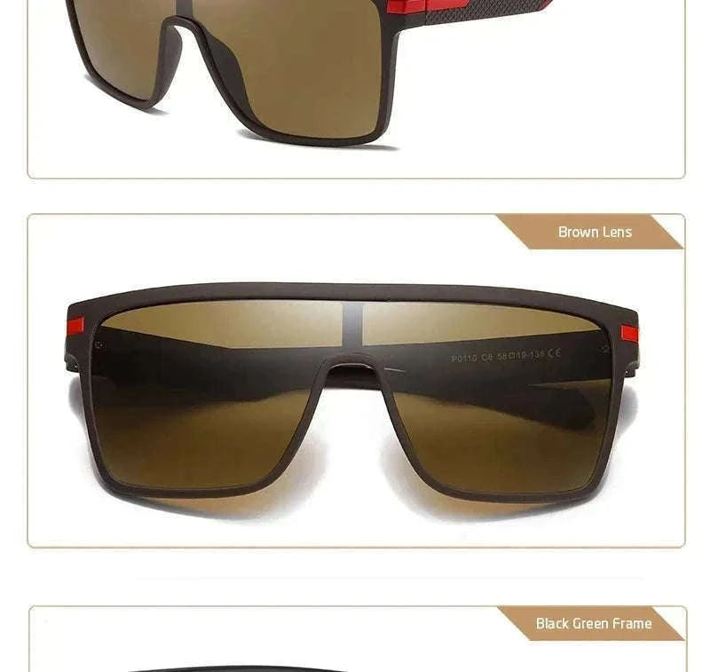Polarized Oversized Square Sunglasses for Men and Women-C25 Silver / Other