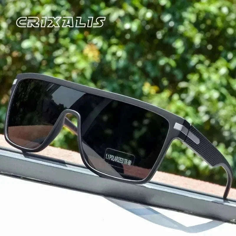 Polarized Oversized Square Sunglasses for Men and Women-C25 Silver / Other