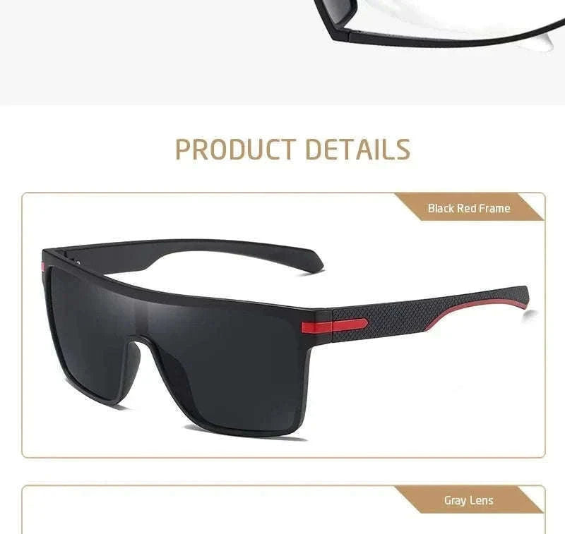 Polarized Oversized Square Sunglasses for Men and Women-C25 Silver / Other