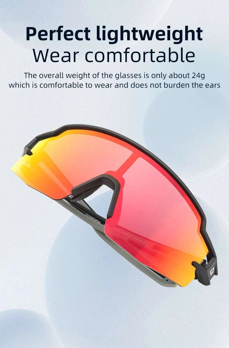 Polarized Photochromic Cycling Sunglasses UV400 TR90 Frame-10171  Polarized / Polarized / United States