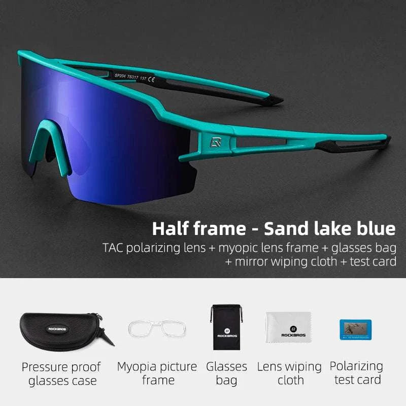 Polarized Photochromic Cycling Sunglasses UV400 TR90 Frame-10171  Polarized / Polarized / United States