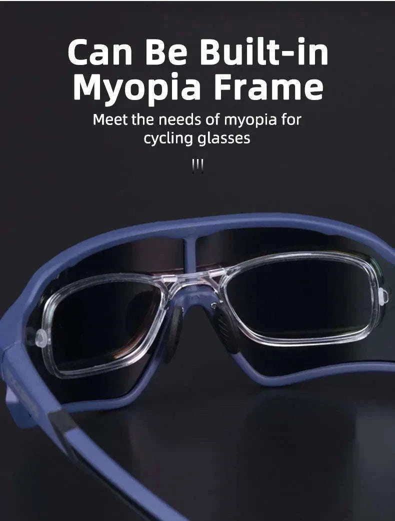 Polarized UV400 Cycling Sunglasses Large Frame TR90 Sport Glasses-10134WRD / Polarized / One Size