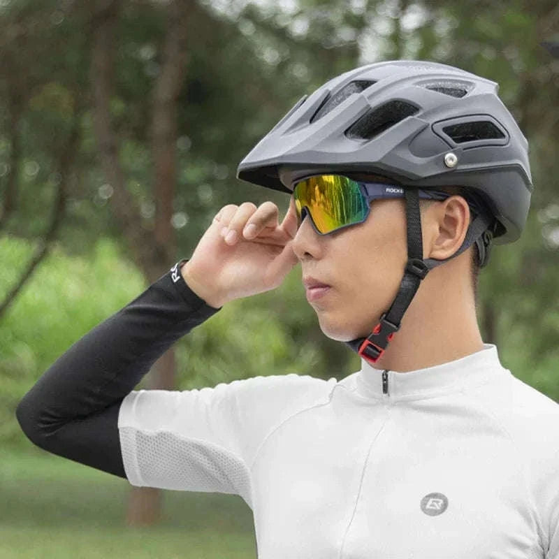 Polarized UV400 Cycling Sunglasses Large Frame TR90 Sport Glasses-10134WRD / Polarized / One Size