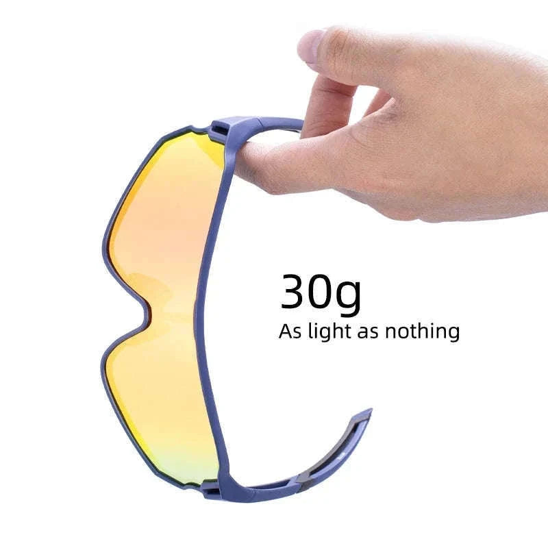 Polarized UV400 Cycling Sunglasses Large Frame TR90 Sport Glasses-10134WRD / Polarized / One Size