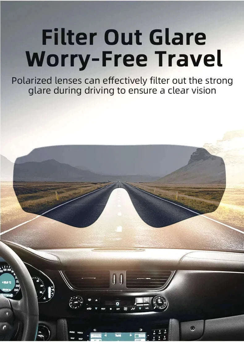 Polarized UV400 Cycling Sunglasses Large Frame TR90 Sport Glasses-10134WRD / Polarized / One Size