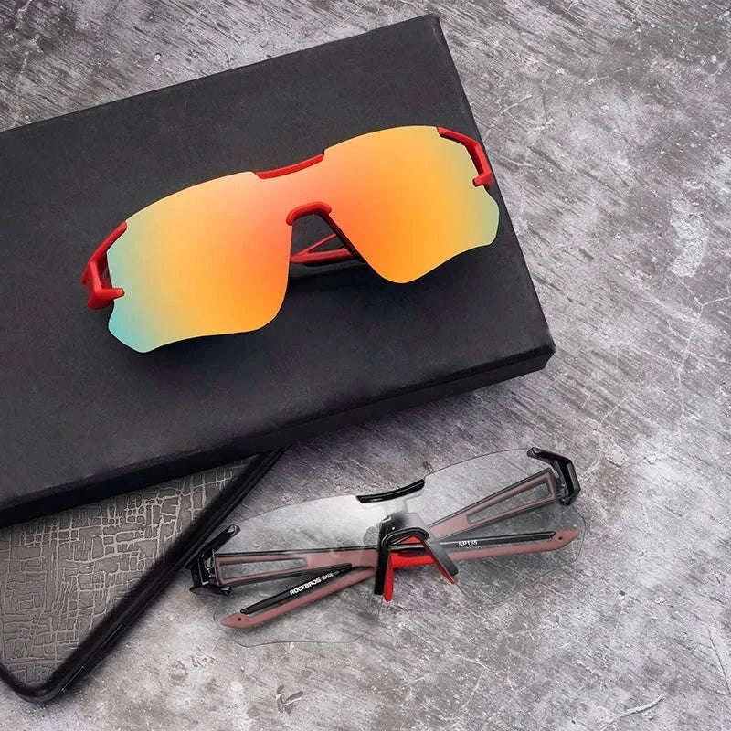 Polarized UV400 Cycling Sunglasses Photochromic Outdoor Eyewear-10125 Photochromic