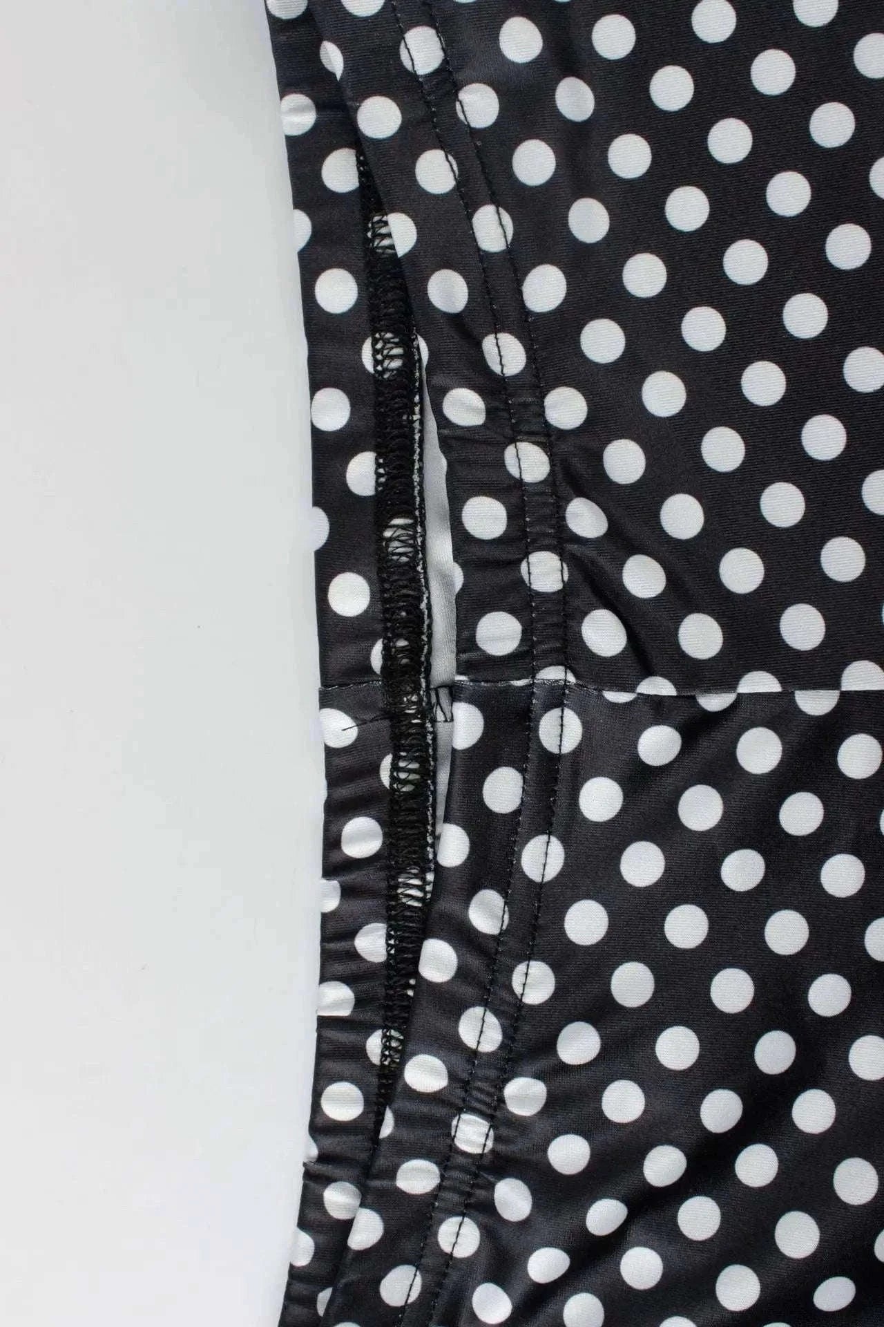 Polka Dot Halter Tank and Biker Shorts Matching Set for Women-WHITE / L
