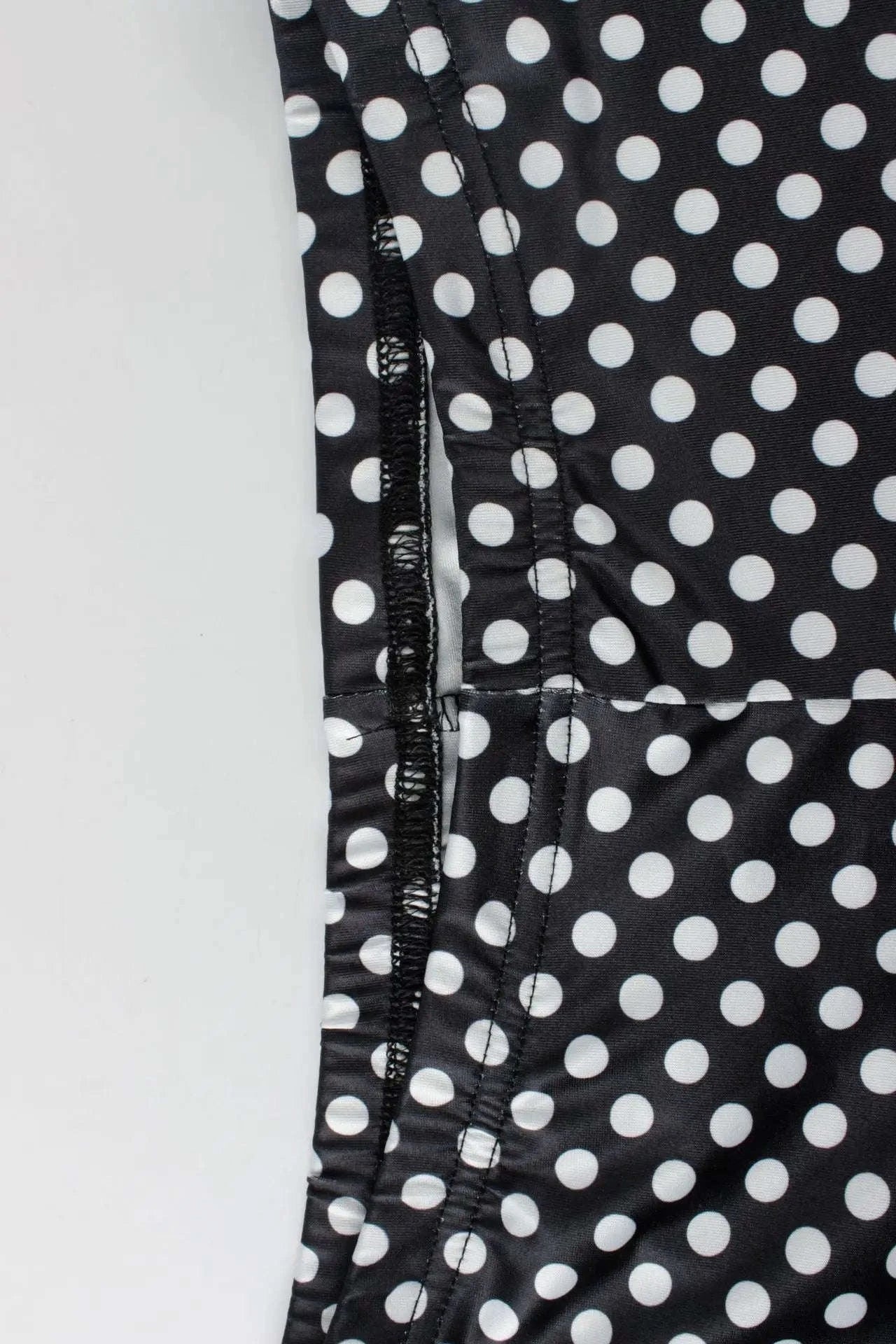 Polka Dot Halter Tank and Biker Shorts Matching Set for Women-WHITE / L