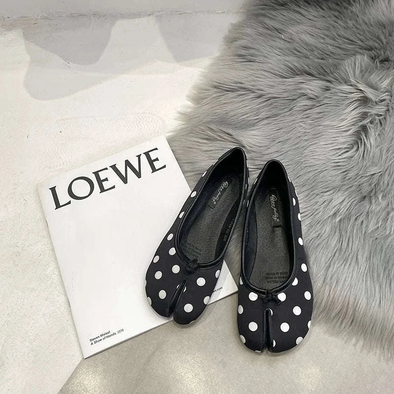 Polka Dot Women Retro Ballet Flats-polka dot / 38
