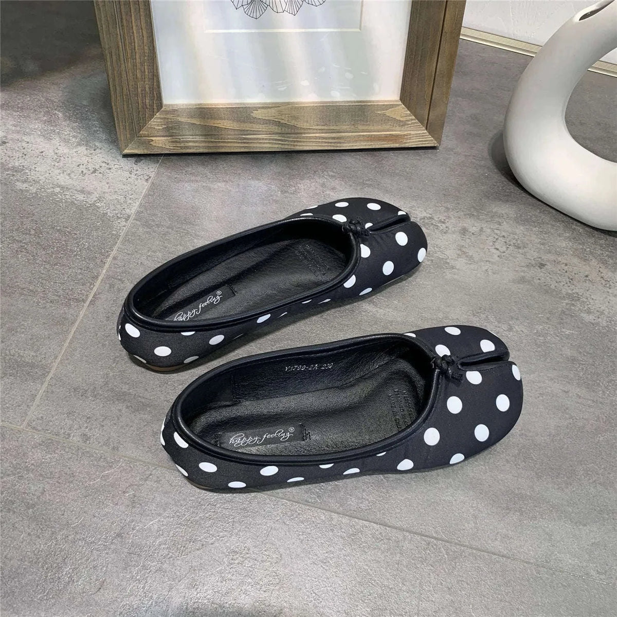 Polka Dot Women Retro Ballet Flats-polka dot / 38