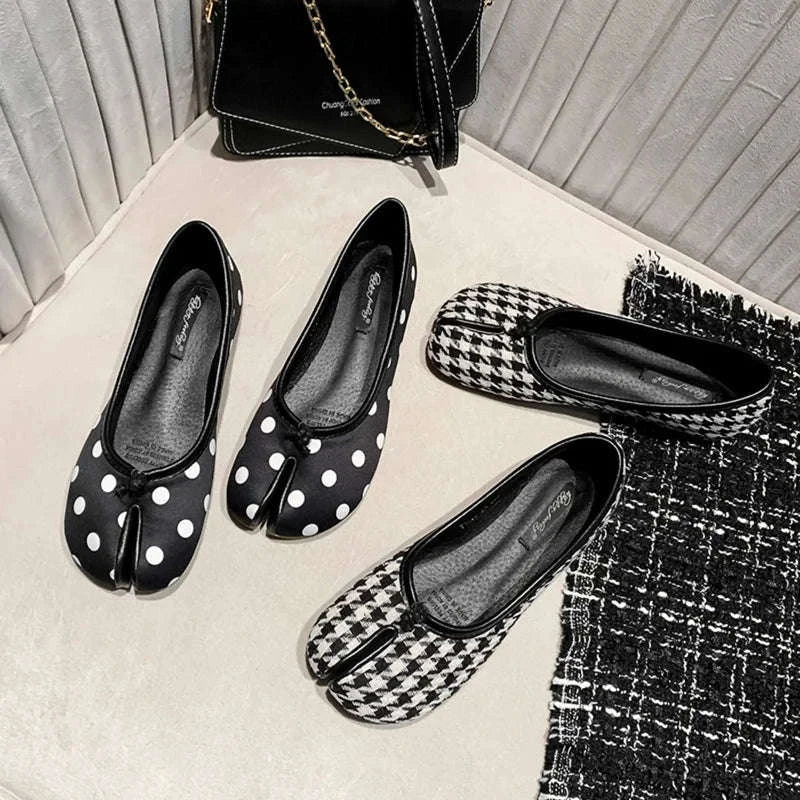 Polka Dot Women Retro Ballet Flats-polka dot / 38