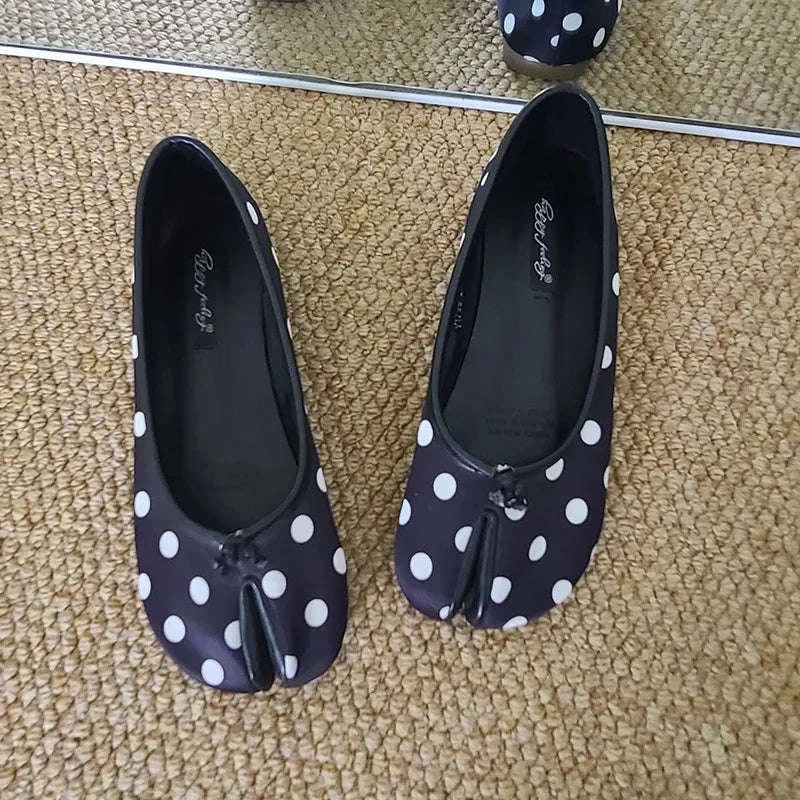 Polka Dot Women Retro Ballet Flats-polka dot / 38