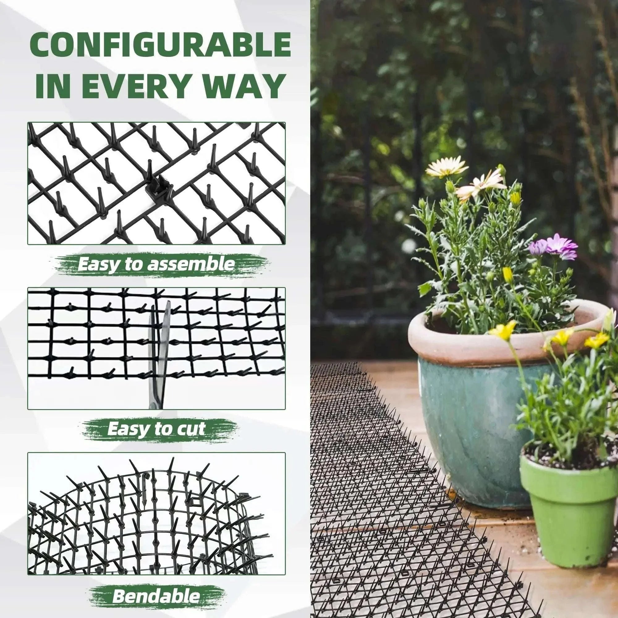 Polypropylene Cat and Dog Spike Mat for Garden Protection-Default Title