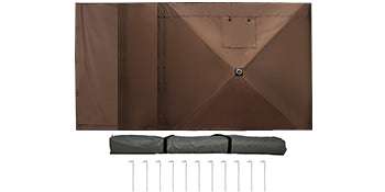 Pop-Up 6-Sided Camping Gazebo Tent with Screen & Wind Panels-12x12ft / france