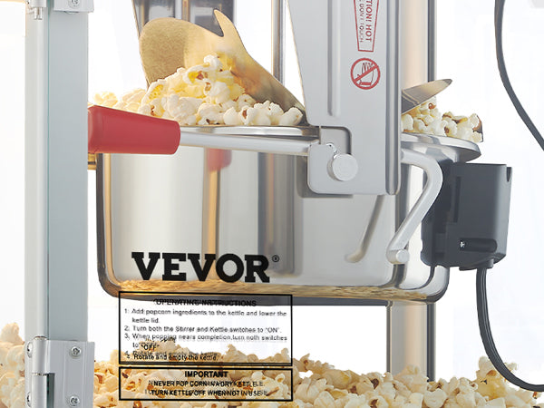 Commercial Electric Popcorn Machine 8/12 Oz High Output Popper