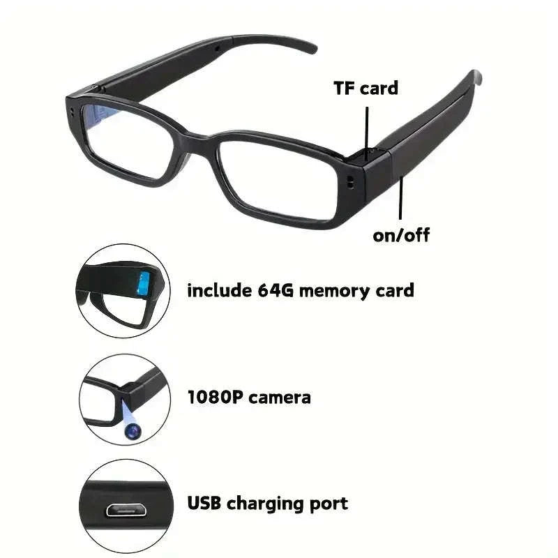 Portable 1080P HD Mini Glasses Camera-Glasses A