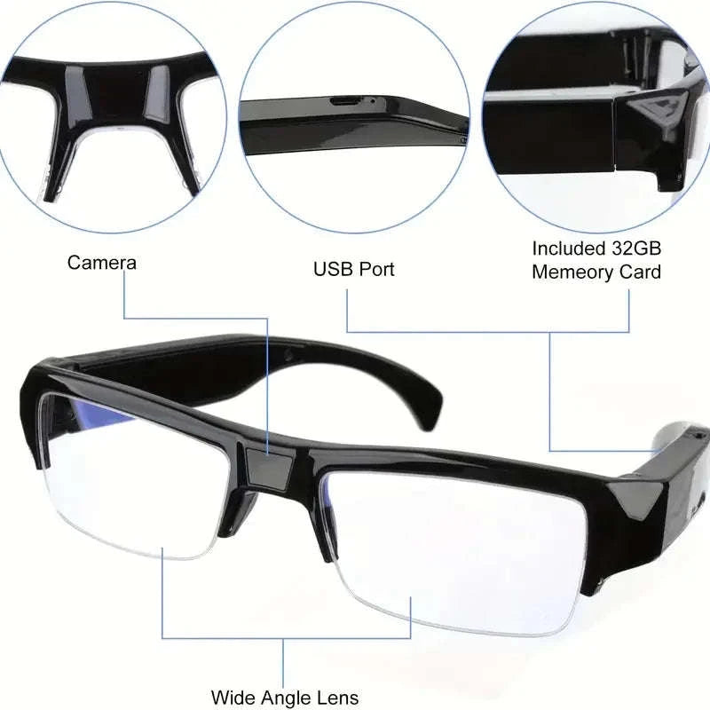 Portable 1080P HD Mini Glasses Camera-Glasses A