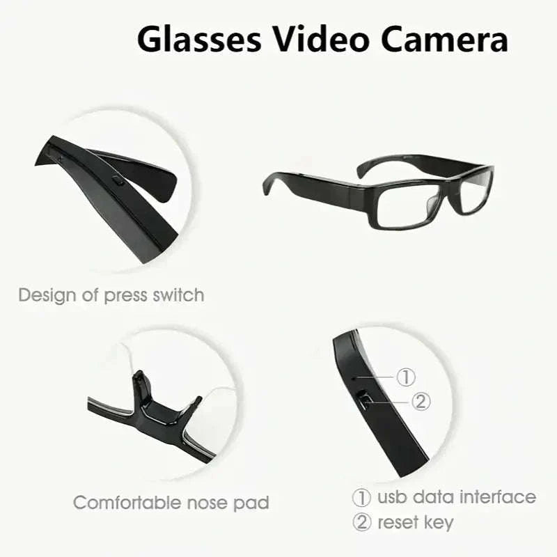 Portable 1080P HD Mini Glasses Camera-Glasses A