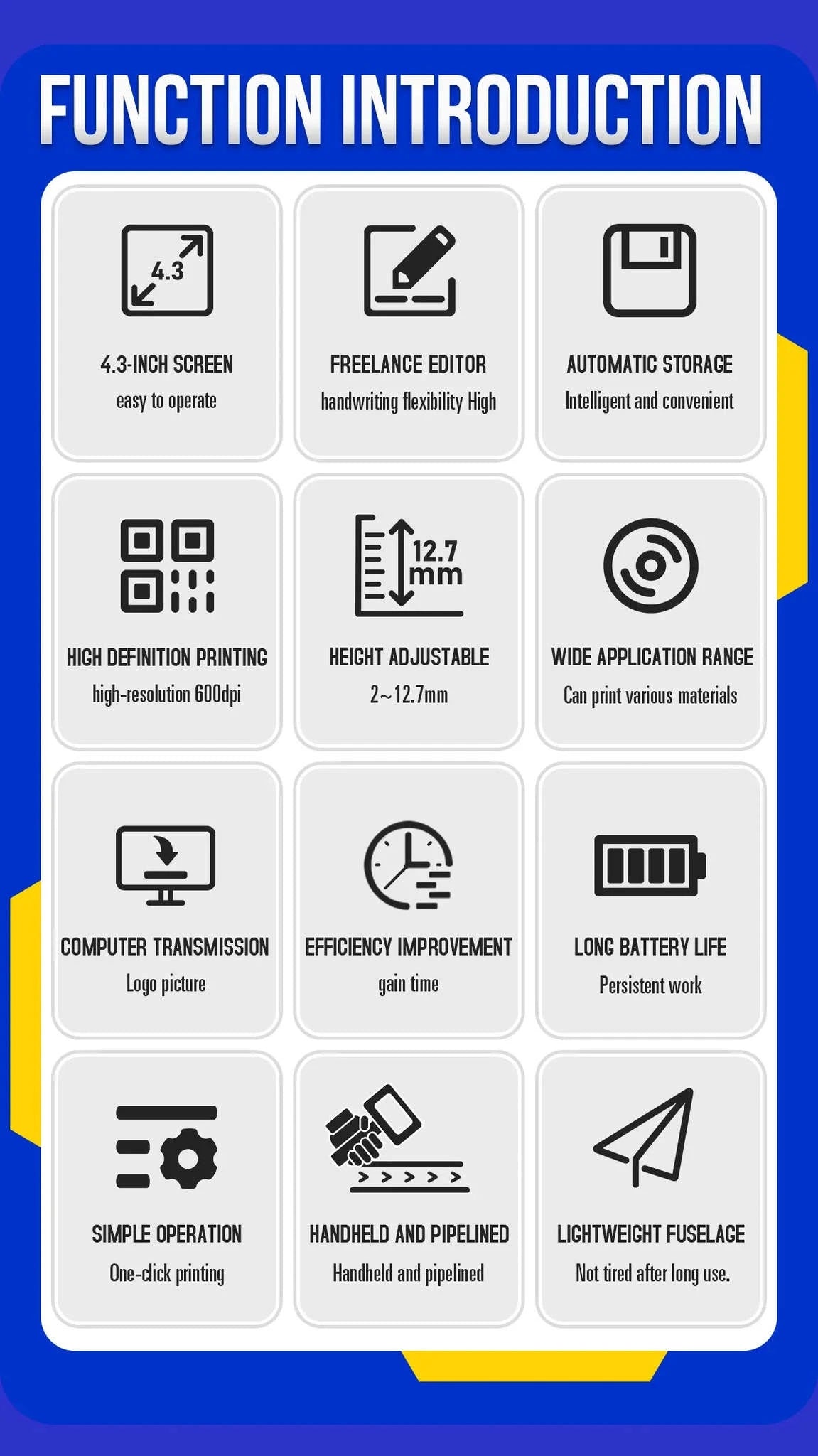 Portable 12.7mm Inkjet Printer for Expiry Dates, Barcodes & QR Codes-printer / China Mainland
