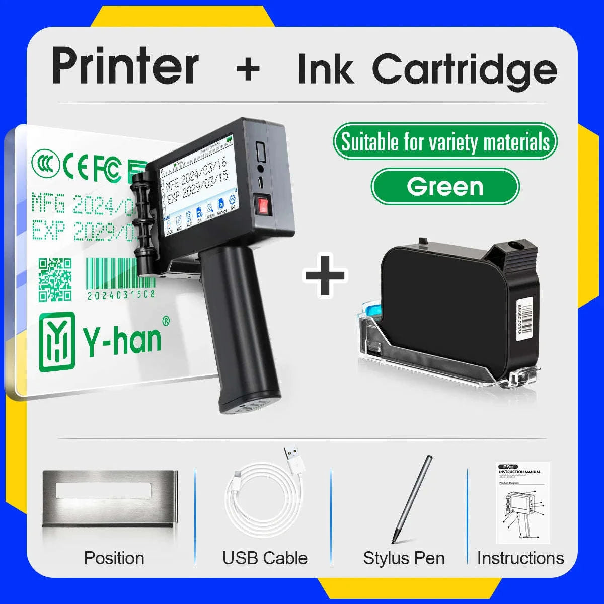 Portable 12.7mm Inkjet Printer for Expiry Dates, Barcodes & QR Codes-printer / China Mainland
