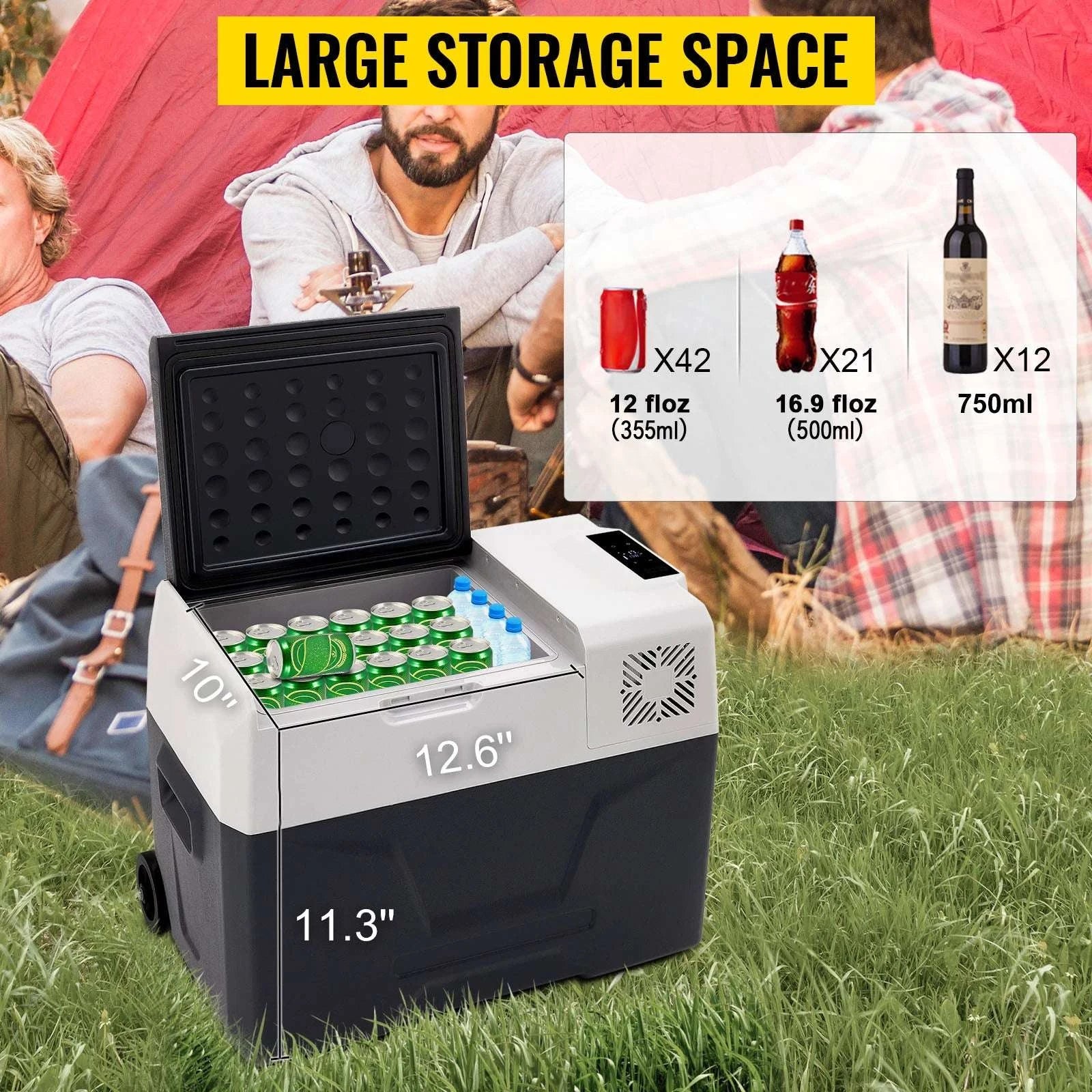 Portable 12V Car Refrigerator Freezer with Fast Cooling -20℃ to 50℉-CZECH REPUBLIC / 15L
