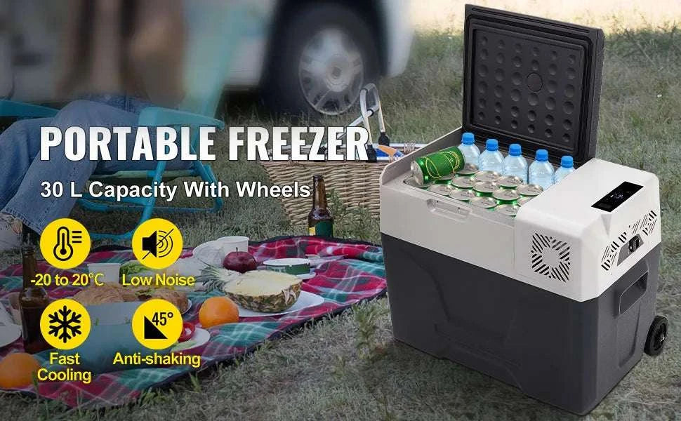 Portable 12V Car Refrigerator Freezer with Fast Cooling -20℃ to 50℉-CZECH REPUBLIC / 15L
