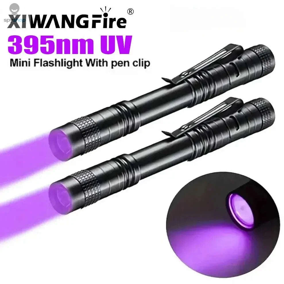 Portable 395nm UV Flashlight – High-Precision Detection & Pocket-Ready Design-Short-8PCS