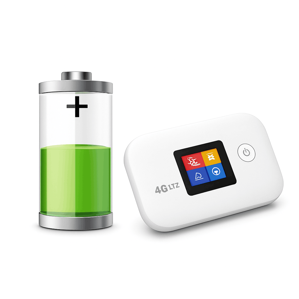 Portable 4G Mobile WiFi Router with SIM Slot-White