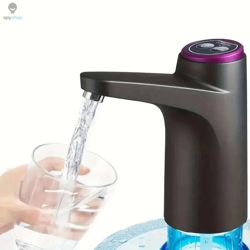 Portable 5‑Gallon Water Dispenser with USB Charging-Dark Grey