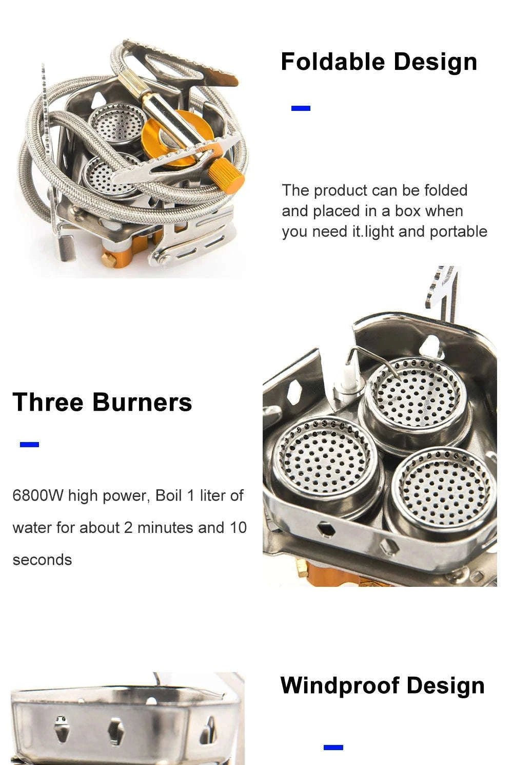 Portable 6800W Camping Gas Stove-wss-209