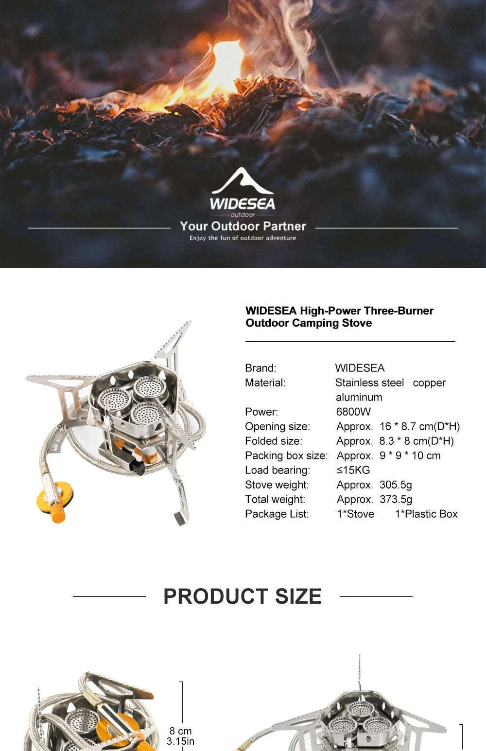 Portable 6800W Camping Gas Stove-wss-209