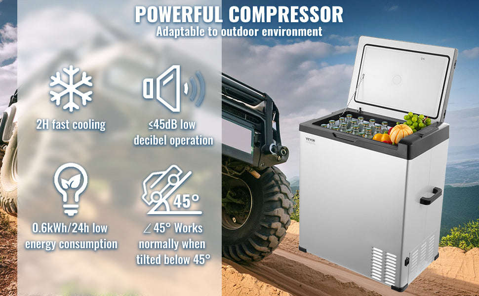 Portable 70L Car Refrigerator Freezer-70L / CZECH REPUBLIC