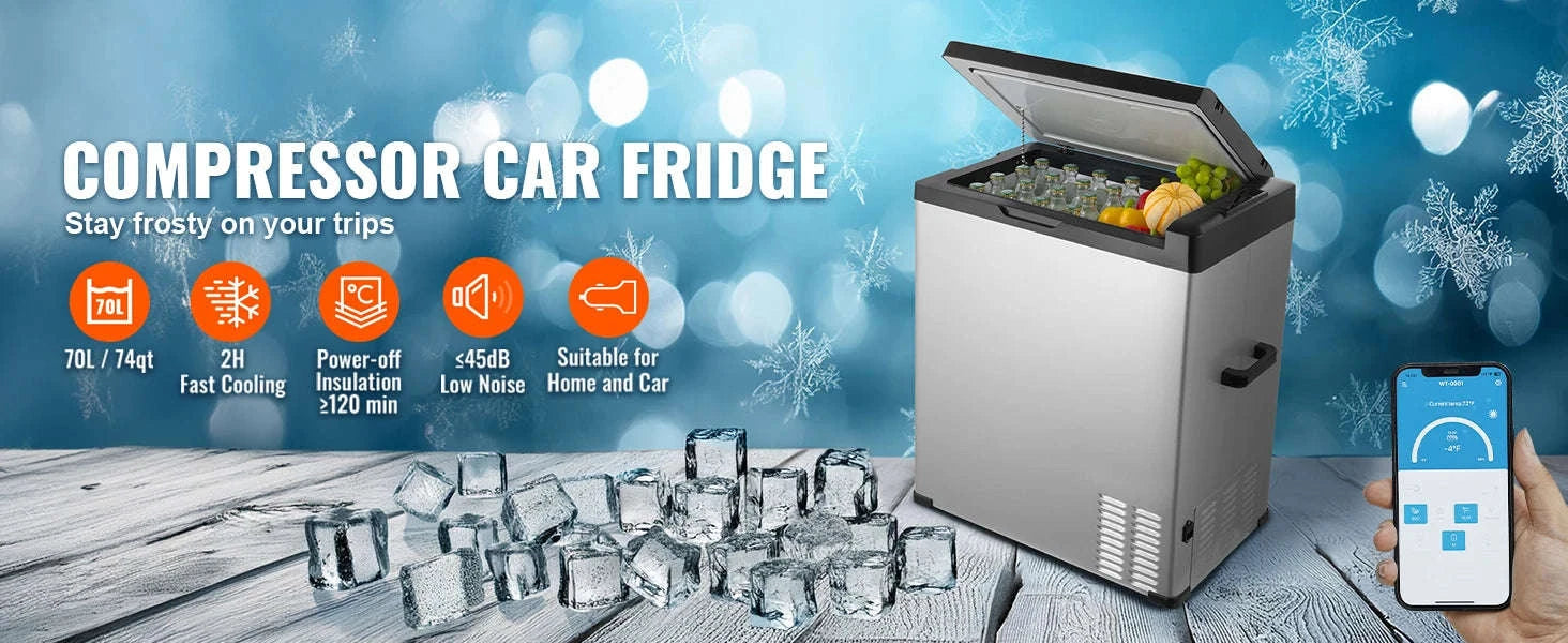 Portable 70L Car Refrigerator Freezer-70L / CZECH REPUBLIC